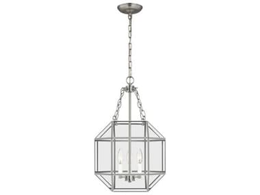 Visual Comfort Studio Morrison 3-Light Brushed Nickel Lantern Pendant VCS5179403962