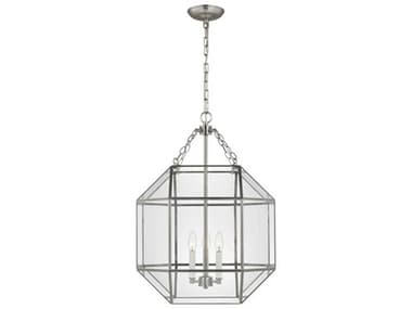 Visual Comfort Studio Morrison 3-Light Brushed Nickel Lantern Pendant VCS5279403962