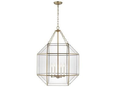 Visual Comfort Studio Morrison 4-Light Satin Brass Lantern Pendant VCS5279404848