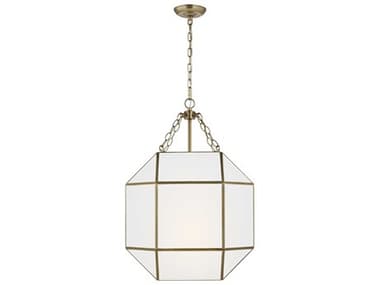 Visual Comfort Studio Morrison 3-Light Satin Brass Lantern Pendant VCS5279453848