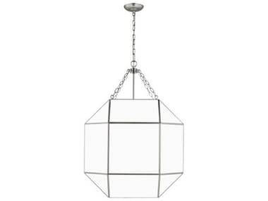 Visual Comfort Studio Morrison 4-Light Brushed Nickel Lantern Pendant VCS5279454962