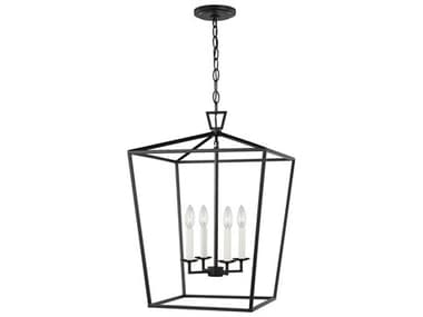 Visual Comfort Studio Dianna 4-Light Midnight Black Lantern Pendant VCS5392604112