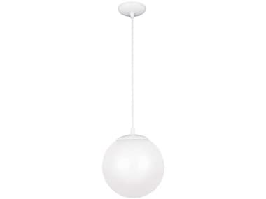 Visual Comfort Studio Leo 10&quot; 1-Light White Globe Mini Pendant VCS602015