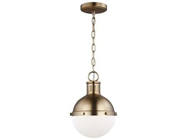 Visual Comfort Studio Hanks 8" 1-Light Satin Brass Globe Mini Pendant VCS6177101848