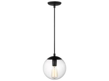 Visual Comfort Studio Leo 1-Light Midnight Black Globe Mini Pendant VCS6501801112