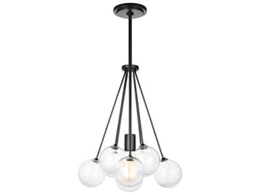 Visual Comfort Studio Bronzeville 1-Light Midnight Black Globe Pendant VCS6514301112