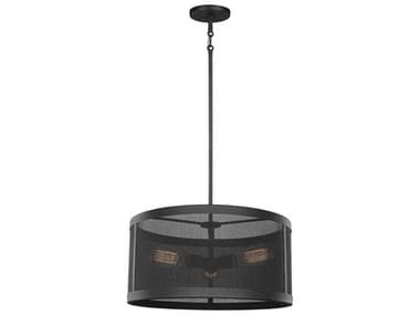 Visual Comfort Studio Gereon 19" 3-Light Black Pendant VCS652850312