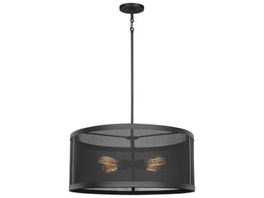 Visual Comfort Studio Gereon 24" 4-Light Black Pendant VCS652850412