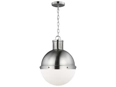 Visual Comfort Studio Hanks 13" 1-Light Brushed Nickel Globe Pendant VCS6577101962