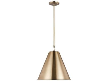 Visual Comfort Studio Gordon 15" 1-Light Satin Brass Pendant VCS6585101848