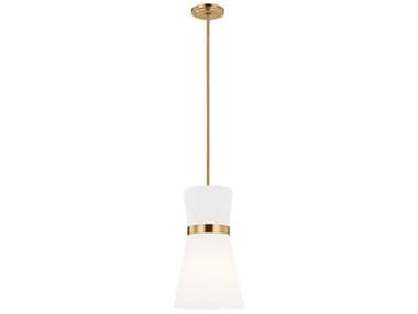 Visual Comfort Studio Clark 9" 1-Light Satin Brass Mini Pendant VCS6590501848