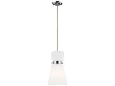 Visual Comfort Studio Clark 9" 1-Light Brushed Nickel Mini Pendant VCS6590501962