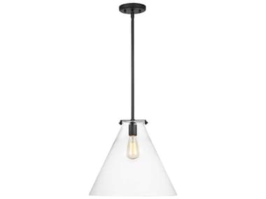 Visual Comfort Studio Kate 16" 1-Light Midnight Black Pendant VCS6592101112