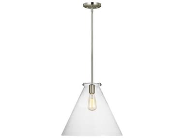 Visual Comfort Studio Kate 1-Light Brushed Nickel Pendant VCS6592101962