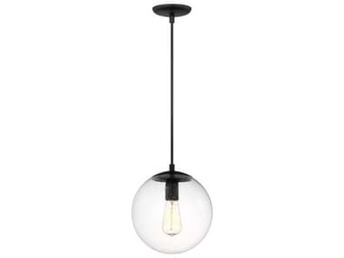 Visual Comfort Studio Leo 1-Light Midnight Black Globe Mini Pendant VCS6601801112