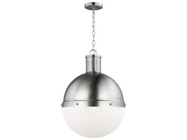 Visual Comfort Studio Hanks 1-Light Brushed Nickel Globe Pendant VCS6677101962