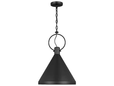 Visual Comfort Studio Lyon 14" 1-Light Midnight Black Pendant VCS6684901112