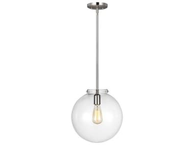 Visual Comfort Studio Kate 1-Light Brushed Nickel Globe Mini Pendant VCS6692101962