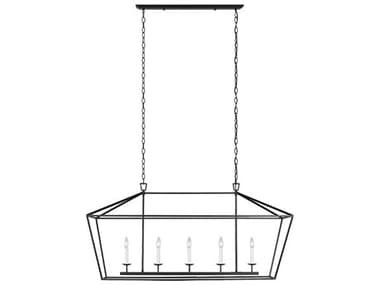 Visual Comfort Studio Dianna 50" 5-Light Midnight Black Lantern Island Pendant VCS6692605112