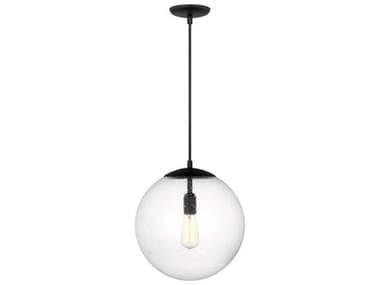 Visual Comfort Studio Leo 1-Light Midnight Black Globe Pendant VCS6801801112