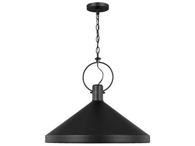 Visual Comfort Studio Lyon 24" 1-Light Midnight Black Pendant VCS6884901112