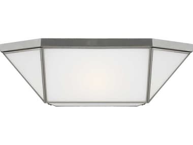 Visual Comfort Studio Morrison 20" 4-Light Brushed Nickel Geometric Flush Mount VCS7679454962