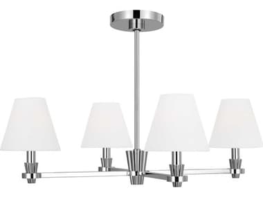 Visual Comfort Studio Paisley 28" Wide 4-Light Polished Nickel Empire Chandelier VCSAC1114PN