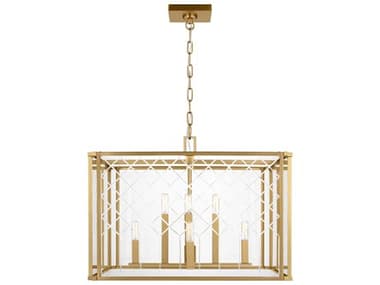 Visual Comfort Studio Erro 24" Wide 8-Light Burnished Brass Chandelier VCSAC1158BBS