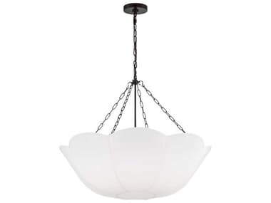 Visual Comfort Studio Stassi 4-Light Aged Iron Black Bowl Pendant VCSAC1174AI
