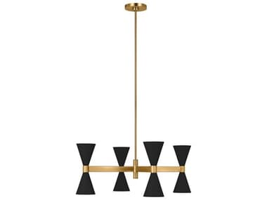 Visual Comfort Studio Albertine 48" Wide 8-Light Midnight Black Chandelier VCSAEC1078MBK