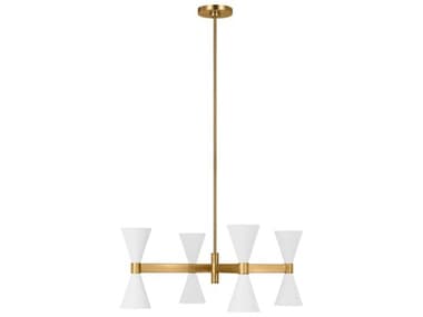 Visual Comfort Studio Albertine 48" Wide 8-Light Matte White Chandelier VCSAEC1078MWT