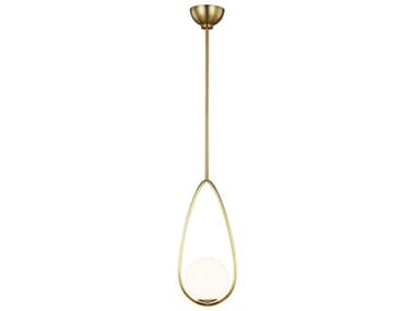 Visual Comfort Studio Galassia 7" 1-Light Burnished Brass Globe Mini Pendant VCSAEP1001BBS