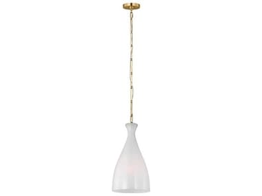 Visual Comfort Studio Athena 10" 1-Light Burnished Brass Mini Pendant VCSAEP1071BBSWSG