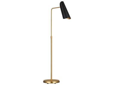 Visual Comfort Studio Tresa Midnight Black Burnished Brass Steel Floor Lamp VCSAET1001BBSMBK1