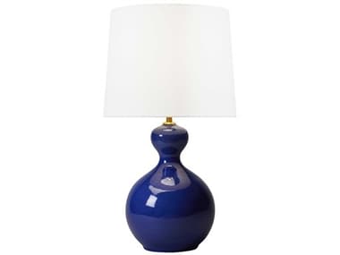 Visual Comfort Studio Antonina Blue Celadon White Linen Fabric Buffet Lamp VCSAET1061BCL1