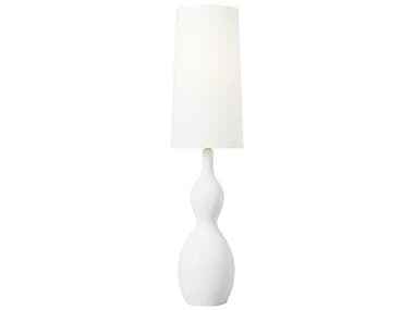 Visual Comfort Studio Antonina 58" Tall Marion White Linen Fabric Floor Lamp VCSAET1081MRW1