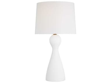 Visual Comfort Studio Constance Textured White Linen Fabric Buffet Lamp VCSAET1091TXW1