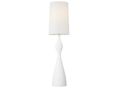 Visual Comfort Studio Constance 58" Tall Textured White Linen Fabric Floor Lamp VCSAET1101TXW1