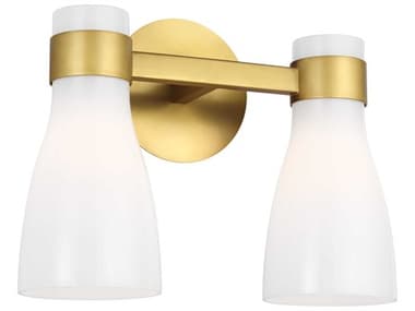 Visual Comfort Studio Moritz 14" Wide 2-Light Burnished Brass Vanity Light VCSAEV1002BBSMG