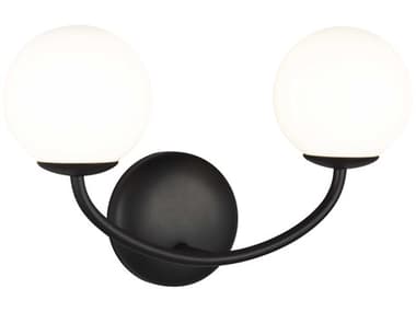 Visual Comfort Studio Galassia 15" Wide 2-Light Midnight Black Vanity Light VCSAEV1012MBK