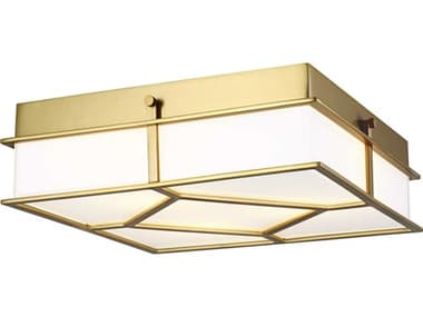 Visual Comfort Studio Transom 13" 3-Light Burnished Brass Flush Mount VCSAF1063BBS