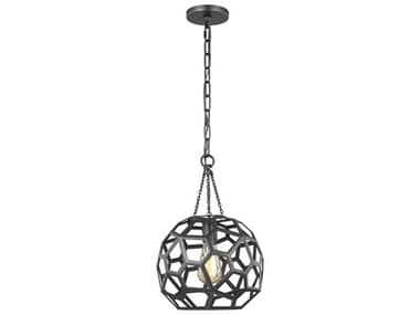 Visual Comfort Studio Feccetta 1-Light Midnight Black Geometric Mini Pendant VCSAP1051MBK