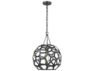 Visual Comfort Studio Feccetta 1-Light Midnight Black Geometric Pendant VCSAP1061MBK