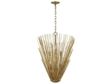 Visual Comfort Studio Helios 19" 6-Light Antique Gild Gold Pendant VCSAP1146ADB