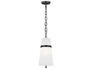 Visual Comfort Studio Cordtlandt 1-Light Aged Iron Black Mini Pendant VCSAP1161AI