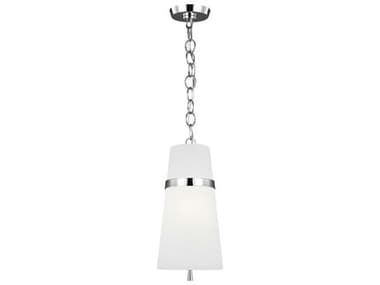 Visual Comfort Studio Cordtlandt 8" 1-Light Polished Nickel Mini Pendant VCSAP1161PN