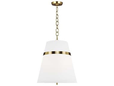 Visual Comfort Studio Cordtlandt 18" 3-Light Burnished Brass Pendant VCSAP1173BBS