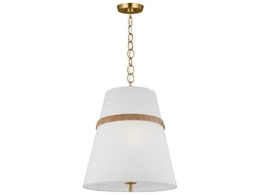 Visual Comfort Studio Cordtlandt 3-Light Rattan Brown Pendant VCSAP1173RTN