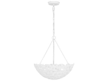 Visual Comfort Studio Kelan 16" 3-Light Textured White Bowl Pendant VCSAP1193TXW