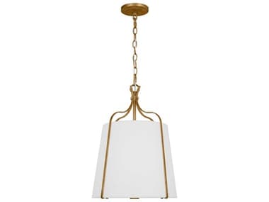 Visual Comfort Studio Leander 14" 1-Light Antique Gild Gold Lantern Pendant VCSAP1241ADB